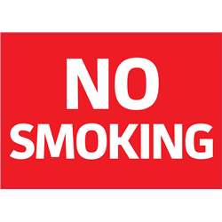 No Smoking Stickers Vinyl White On Red